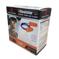 Radians FP71 Resistor® Disposable Foam Earplugs Corded 32 dB NRR [1000 Pairs]