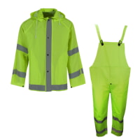 Neese 10182-55-1-HLI Economy Hi Viz Water Proof 3 Piece Rain Suit Green