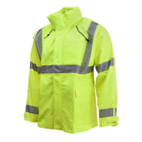 Neese 21217-00-1-LIM ARC Hi Viz Lime Jacket with Attached Hood For Utility Workers