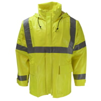 Neese 26267-00-1-HLI Dura Arc II Series Hi Viz Lime Jacket with Attached Hood For Utility Workers