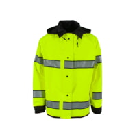 Neese UN003-03-1-LBK Hi-Vis Lime/Black Reversible Rain Jacket with Reflective Taping