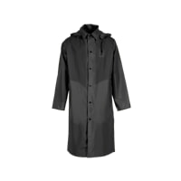 Neese UN475-33-1-BLK 475 Duty Series Rain-Coat 48" Long with Vented Back and Badge Tab, Black