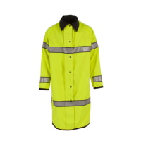 Neese UN5010-33-1-LBK Hi-Vis Lime/Black Reversible Rain Coat with 3M Reflective Taping For Public Safety