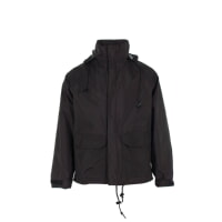Neese UN523-00-1-BLK Wind and Water Proof Breathable Black Jacket with Attached Contoured Hood