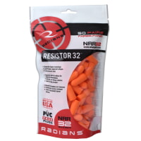 Radians FP70BG50 Resistor® Disposable Foam Earplugs 32 dB NRR Orange [Bag of 50 Pairs]