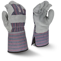 Radians RWG3200GL Safety Gloves Gray Split Cowhide Leather Gauntlet  [12 pack]