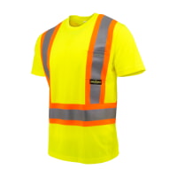 Radians ST11X-2PGS Class 2 Hi Vis Safety T-Shirt X-Back Green