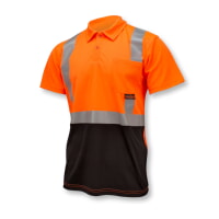 Radians ST12B-2POS Class 2 Hi-Vis Safety Polo Shirt Orange