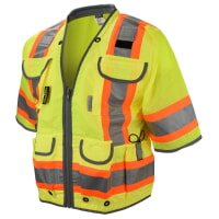 Radians SV55-3ZGD Class 3 Two Tone Engineer Hi Vis Green Vest