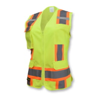 Radians SV6WG Class 2 Women's Two Tone Surveyor Hi Vis Green Vest