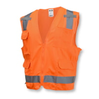 Radians SV7O Class 2 Surveyor Worker Hi Vis Orange Vest