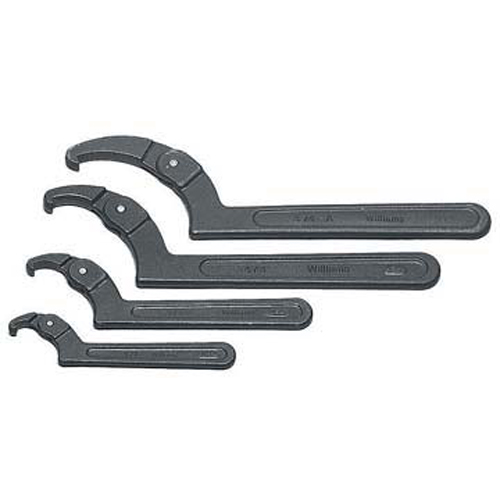 Williams JHWWS-474 Adjustable Hook Spanner Wrench 4 Piece Set