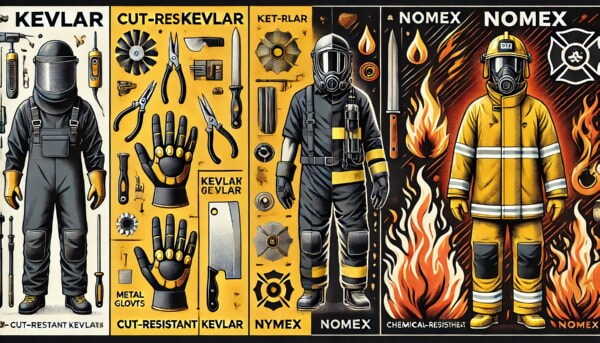 comparing PPE materials: kevlar, nomex and beyon