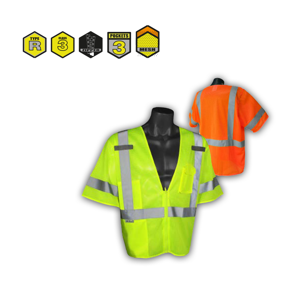 Radians SV3ZGM Economy Mesh Vest Class 3 Hi-Vis Green