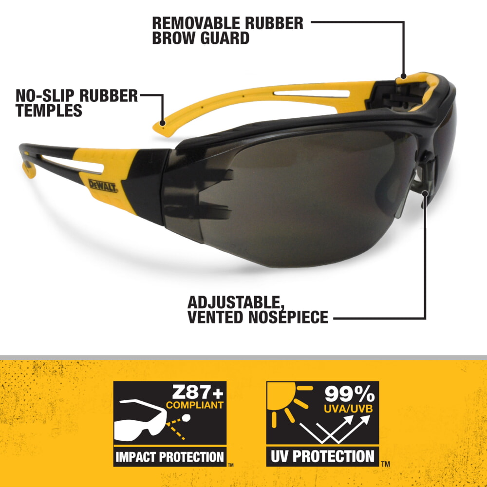 DEWALT DPG108 Renovator® Premium Safety Eyewear Smoke