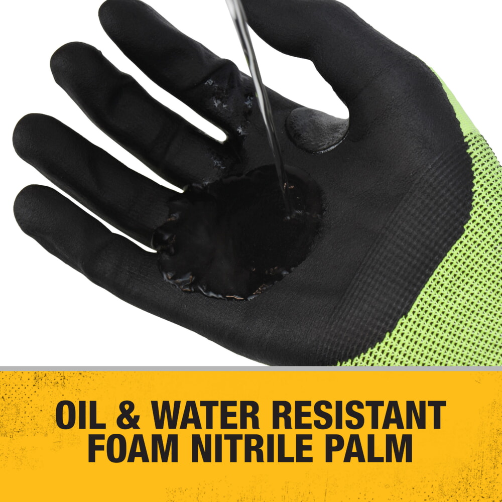 DEWALT DPG833 Hi-Vis HPPE Cut Touchscreen Glove