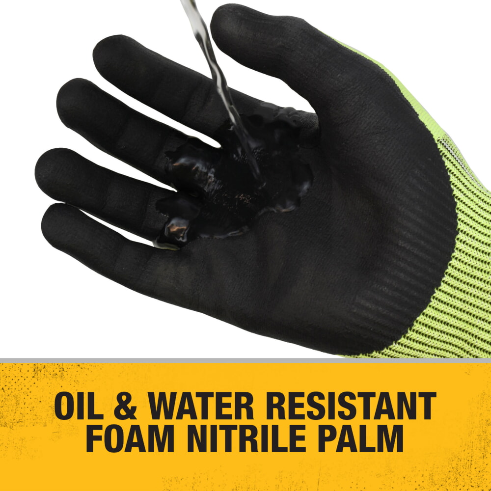 DEWALT DPG855 Hi-Vis HPPE Fiberglass Cut Glove