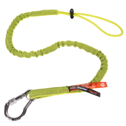 Ergodyne Squids 3100 Single Standard Lime Lanyard - Carabiner Loop - 10lbs 19003 [6 Pack]