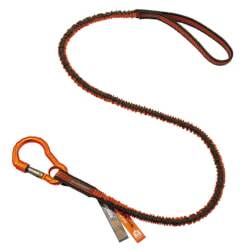 Ergodyne Squids 3100F(x) Standard Orange and Gray Lanyard - Carabiner Loop - 10lbs 19802 [6 Pack]