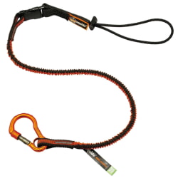 Ergodyne Squids 3102F(x) Standard Orange and Gray Lanyard - Detachable Carabiner Loop - 5lbs 19864 [6 Pack]