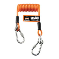 Ergodyne Squids 3130M Standard Orange Coiled Cable Lanyard - 5lbs 19131