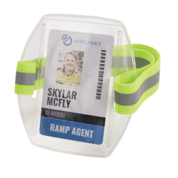 Ergodyne Squids 3386 Single Hi-Vis Lime Arm Band ID Badge Holder 19973
