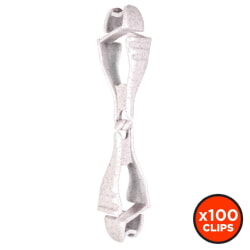 Ergodyne Squids 3400 Single Granite Glove Clip Holder with Dual Clips [100 Pack]
