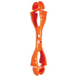 Ergodyne Squids 3400 Orange Glove Clip Holder with Dual Clips [6 Pack]
