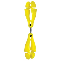 Ergodyne Squids 3420 Single Lime Swivel Glove Clip Holder with Dual Clips 19419