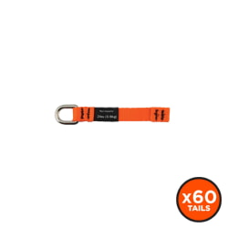 Ergodyne Squids 3700 60-pack Medium Orange Web D-Ring Tool Tails - 2lbs 19704-BULK