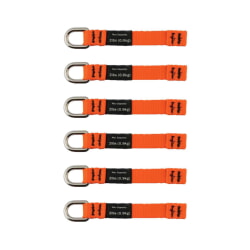 Ergodyne Squids 3700 6-pack Medium Orange Web D-Ring Tool Tails - 2lbs 19704