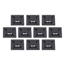 Ergodyne Squids 3701 10-pack Black Mini Adhesive Mount Replacements - 2lbs / 0.9kg 19702