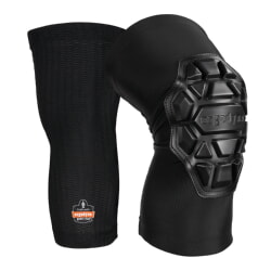 Ergodyne ProFlex 550 XL+ Black Padded Knee Sleeves 3-Layer Foam Cap Pair 18553