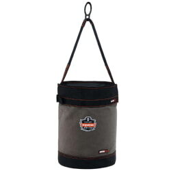 Ergodyne Arsenal 5960T Gray Canvas Hoist Bucket and Top D-Rings