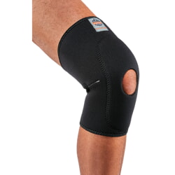 Ergodyne ProFlex 615 Black Knee Sleeve - Open Patella Anterior Pad
