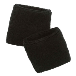 Ergodyne Chill-Its 6500 Black Wrist Terry Cloth Sweatband 12402 [24 Pack]