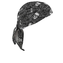 Ergodyne Chill-Its 6615 Skulls High-Performance Terry Cloth Bandana - Tie 12519 [6 Pack]