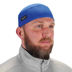 Ergodyne Chill-Its 6630 Blue High-Performance Terry Cloth Skull Cap 12510 [6 Pack]