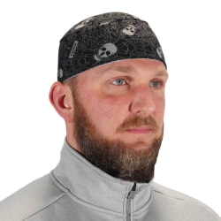 Ergodyne Chill-Its 6630 Skulls High-Performance Terry Cloth Skull Cap 12529 [6 Pack]