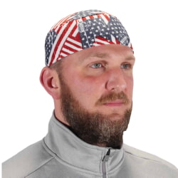 Ergodyne Chill-Its 6630 Stars and Stripes High-Performance Terry Cloth Skull Cap 12506 [6 Pack]