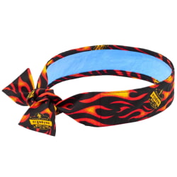 Ergodyne Chill-Its 6700CT Flames Cooling Bandana Headband - PVA - Tie 12568 [6 Pack]