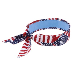 Ergodyne Chill-Its 6700CT Stars and Stripes Cooling Bandana Headband - PVA - Tie 12561 [6 Pack]