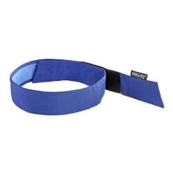 Ergodyne Chill-Its 6705CT Solid Blue Cooling Bandana Headband - PVA 12577 [6 Pack]