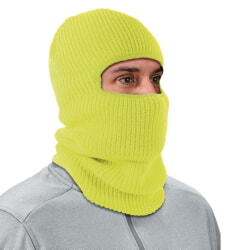 Ergodyne N-Ferno 6829 Freezer Balaclava Face Mask - 2-Layer, Acrylic Rib Knit - Lime