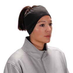 Ergodyne N-Ferno 6887 Black 2-Layer Winter Headband - Fleece Spandex