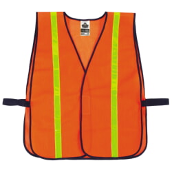 Ergodyne GloWear 8040HL Non-Certified Hi Vis Vest Combined Performance Tape Hook Loop - Orange