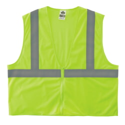 Ergodyne GloWear 8205Z Class 2 Super Economy Mesh Vest with Zipper - Lime