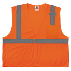 Ergodyne GloWear 8210HL Class 2 Economy Mesh Vest Hook Loop - Orange