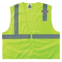 Ergodyne GloWear 8210Z Class 2 Economy Mesh Vest with Zipper - Lime