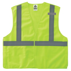 Ergodyne GloWear 8215BA-S Economy Breakaway Mesh Vest Class 2 Hook Loop - Lime